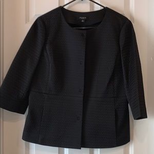 Black quilted jacket by Ann Taylor